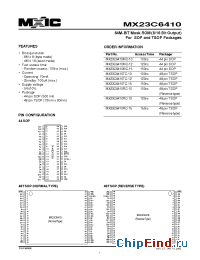 Datasheet MX23C6410MC-12 manufacturer Macronix