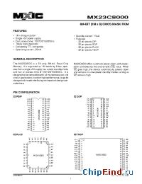 Datasheet MX23C8000MC-10 manufacturer Macronix
