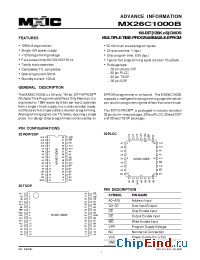 Datasheet MX26C1000B manufacturer Macronix