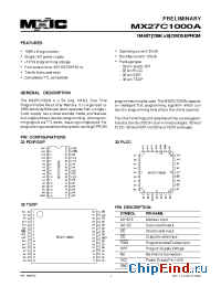 Datasheet MX27C1000A manufacturer Macronix