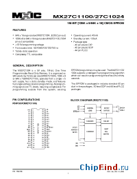 Datasheet MX27C1024-10 manufacturer Macronix