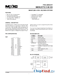 Datasheet MX27C1610-15 manufacturer Macronix