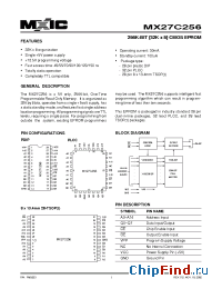 Datasheet MX27C256PI-120 manufacturer Macronix