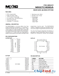 Datasheet MX27C4000AQC-10 manufacturer Macronix