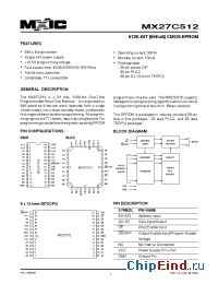Datasheet MX27C512TC-45 manufacturer Macronix
