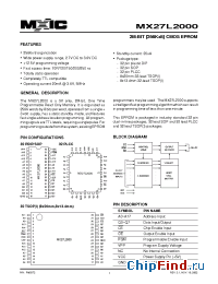 Datasheet MX27L2000-20 manufacturer Macronix