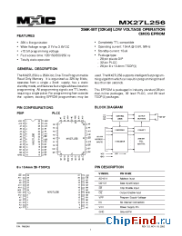 Datasheet MX27L256-25 manufacturer Macronix