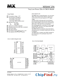 Datasheet MX66C256TC-10 manufacturer Macronix