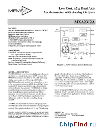 Datasheet MXA2312AL manufacturer Memsic