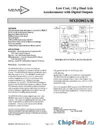 Datasheet MXD2002B manufacturer Memsic