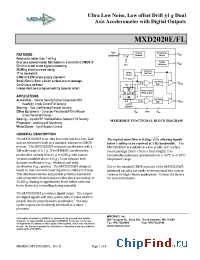 Datasheet MXD2020EL manufacturer Memsic