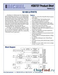 Datasheet KS8737 manufacturer Micrel