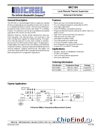Datasheet MIC184 manufacturer Micrel