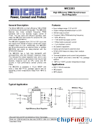 Datasheet MIC2203BML manufacturer Micrel