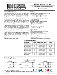 Datasheet MIC39102 manufacturer Micrel