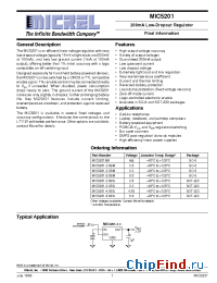 Datasheet MIC5201-3.0B manufacturer Micrel