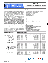 Datasheet MIC5203 manufacturer Micrel