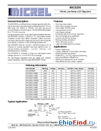 Datasheet MIC5205 manufacturer Micrel