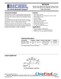 Datasheet MIC5248-1.2BM5 manufacturer Micrel