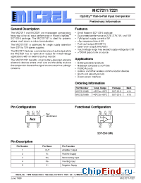 Datasheet MIC7211BM5 manufacturer Micrel