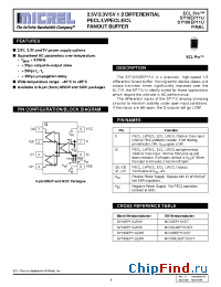 Datasheet SY10/100EP11U manufacturer Micrel