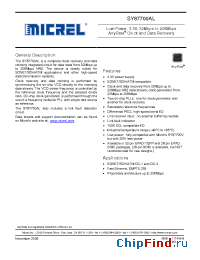 Datasheet SY87700ALZG manufacturer Micrel