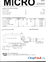 Datasheet 1641G manufacturer Micro Electronics