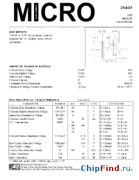 Datasheet 2N4029 manufacturer Micro Electronics