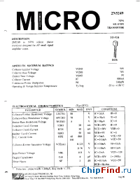 Datasheet 2N5249 manufacturer Micro Electronics