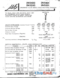 Datasheet 2N5401 manufacturer Micro Electronics