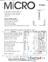 Datasheet BC368 manufacturer Micro Electronics