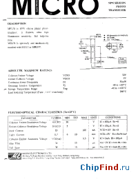 Datasheet MEL78 manufacturer Micro Electronics