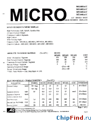 Datasheet MG1401A manufacturer Micro Electronics