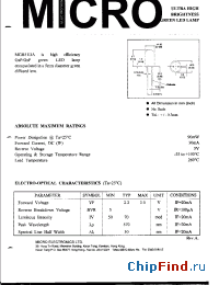 Datasheet MGB51DA manufacturer Micro Electronics