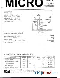 Datasheet MGB74D manufacturer Micro Electronics