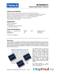 Datasheet MLX90308CCC manufacturer Micro Electronics