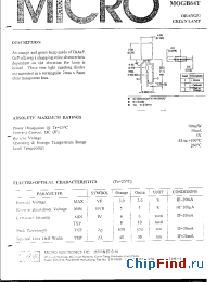 Datasheet MOGB64T manufacturer Micro Electronics