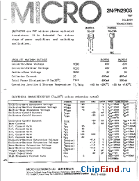 Datasheet MPS2925 manufacturer Micro Electronics