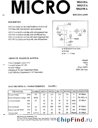 Datasheet MS31CA manufacturer Micro Electronics
