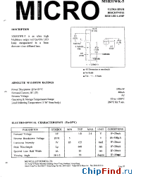 Datasheet MSB31WK-5 manufacturer Micro Electronics