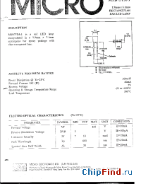 Datasheet MSB75TA-1 manufacturer Micro Electronics