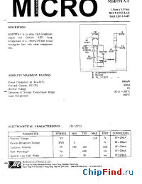 Datasheet MSB79TA-5 manufacturer Micro Electronics