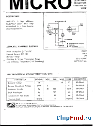 Datasheet MYE39TA manufacturer Micro Electronics