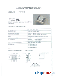 Datasheet PCT-1615 manufacturer Micro Electronics