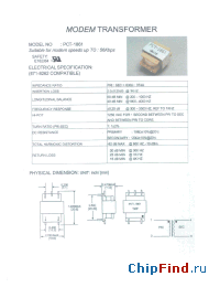Datasheet PCT-1861 manufacturer Micro Electronics