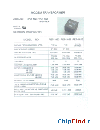 Datasheet PET-1825 manufacturer Micro Electronics