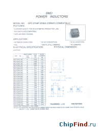 Datasheet SPC-0703P-100 manufacturer Micro Electronics