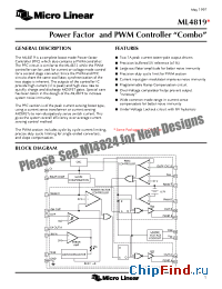 Datasheet ML4819 manufacturer Micro Linear