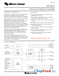 Datasheet ML4830CS manufacturer Micro Linear