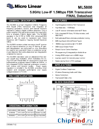 Datasheet ML5800DM manufacturer Micro Linear
